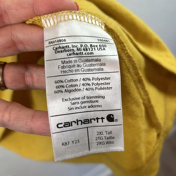 New nwot Carhartt loose fit 2XL tall t-shirt - Picture 4 of 5